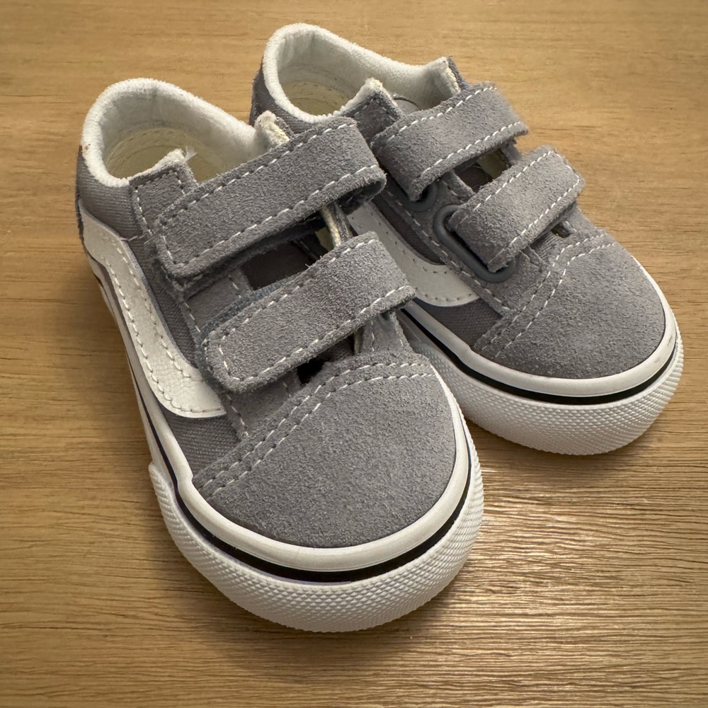 Vans Gray Toddler Sneakers with Velcro